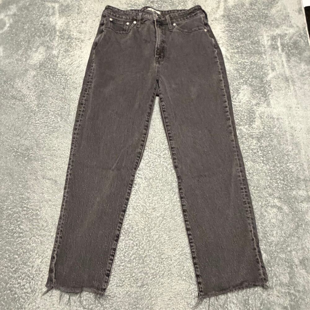 Madewell Jeans Womens 31 (33x27) Curvy Perfect Vintage Straight Faded Black
